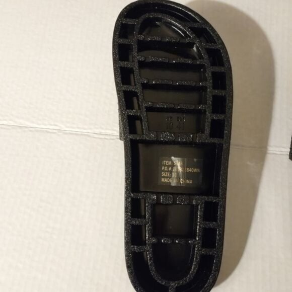 Kali Women's Black Glitter Slide Sandals Size 10- Comfortable Casual Shoes-NEW - Picture 7 of 9